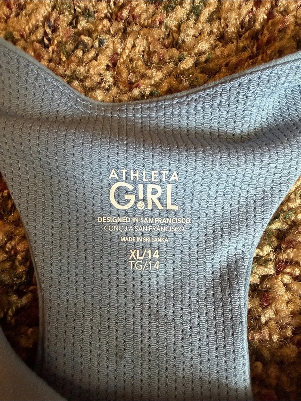 Athleta Girls Light Blue Racerback Sports Bra